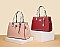 3 IN 1 TEXTURED LEATHER SATCHEL ANIMAL PRINT CLUTCH SET