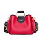 METAL HANDLE FANCYSATCHEL SHOULDER BOSTON BAG