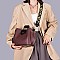 METAL HANDLE FANCYSATCHEL SHOULDER BOSTON BAG