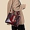 3 IN 1 CROCODILE PRINT TOTE CLUTCH WALLET SET