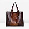 3 IN 1 CROCODILE PRINT TOTE CLUTCH WALLET SET