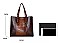 3 IN 1 CROCODILE PRINT TOTE CLUTCH WALLET SET
