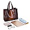 3 IN 1 CROCODILE PRINT TOTE CLUTCH WALLET SET