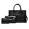 3 IN 1 Patent Croc Satchel Set - New