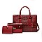 3 IN 1 Patent Croc Satchel Set - New