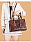 3 IN 1 Patent Croc Satchel Set - New