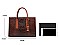 3 IN 1 Patent Croc Satchel Set - New