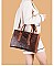 3 IN 1 Patent Croc Satchel Set - New