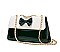 Patent Bo-Tie Accent Boutique Shoulder Bag