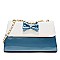 Patent Bo-Tie Accent Boutique Shoulder Bag
