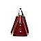 PATENT CROCODILE HIGH-QUALITY DOME SATCHEL