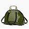 PATENT CROCODILE HIGH-QUALITY DOME SATCHEL