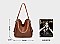 3 IN 1 Hobo Cross-body & Tassel Wallet Set