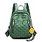 QUILTED - STUDDED CONVERTIBLE CHANGING SATCHEL / BACKPACK