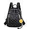 QUILTED - STUDDED CONVERTIBLE CHANGING SATCHEL / BACKPACK