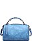 LUXURY PETRA FAUX LEATHER SATCHEL BAG WITH LONG STRAP JY-17568ML
