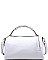 LUXURY PETRA FAUX LEATHER SATCHEL BAG WITH LONG STRAP JY-17568ML