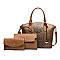 3 IN 1 CROCODILE PATTERN SATCHEL SET