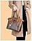 3 IN 1 CROCODILE PATTERN SATCHEL SET