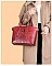 3 IN 1 CROCODILE PATTERN SATCHEL SET