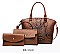 3 IN 1 CROCODILE PATTERN SATCHEL SET