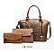 3 IN 1 CROCODILE PATTERN SATCHEL SET
