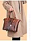 3 IN 1 CROCODILE PATTERN SATCHEL SET