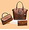 3 IN 1 CROCODILE PATTERN SATCHEL SET