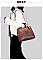 3 IN 1 CROCODILE SCARFED ROUND HANDLE SATCHEL SET