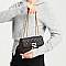 Quilted Accented Chain Cross Body Shoulder Bag