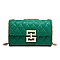 Quilted Accented Chain Cross Body Shoulder Bag