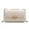 Quilted Accented Chain Cross Body Shoulder Bag