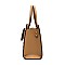 Crocodile Pattern Belt Accent Satchel
