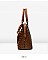 2-in-1 Crocodile Patent Dome Satchel Wallet Set