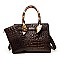 2 in 1 Crocodile Padlock Satchel Wallet