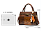 CROCODILE PATTERN SCARFED SATCHEL SET