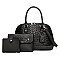 3-in-1 Crocodile Dome Satchel & Clutch Wallet Set