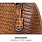 3-in-1 Crocodile Dome Satchel & Clutch Wallet Set