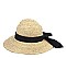 Black Ribbon Wide Brim Straw Hat