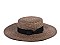 BLACK RIBBON WIDE BRIM STRAW HAT