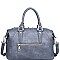 LUXURIOUS VEGAN LEATHER EMMERSON LONG STRAP SATCHEL BAG JY17798