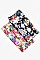 PACK OF (12 PCS) Floral Print Silky Scarves