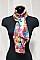 PACK OF (12 PCS) Floral Print Silky Scarves
