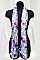 PACK OF (12 PCS) Floral Print Silky Scarves