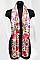 PACK OF (12 PCS) Floral Print Silky Scarves