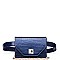 LUXURY VERA CROC AND SNAKE FAUX LEATHER BELT BAG JY-17969CML