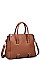 LUXURY VERONA FAUX LEATHER SATCHEL WITH LONG STRAP JY-18019ML
