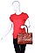 LUXURY SPEARS CROC VEGAN SATCHEL JY-18048