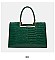 2 IN 1 CROCODILE PATTERN SATCHEL SET