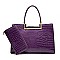 2 IN 1 CROCODILE PATTERN SATCHEL SET